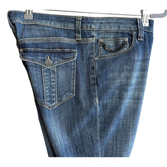 Burberry London KnightBridge Wash Blue Cropped Length Straight Leg Size 30 - Picture 7 of 12